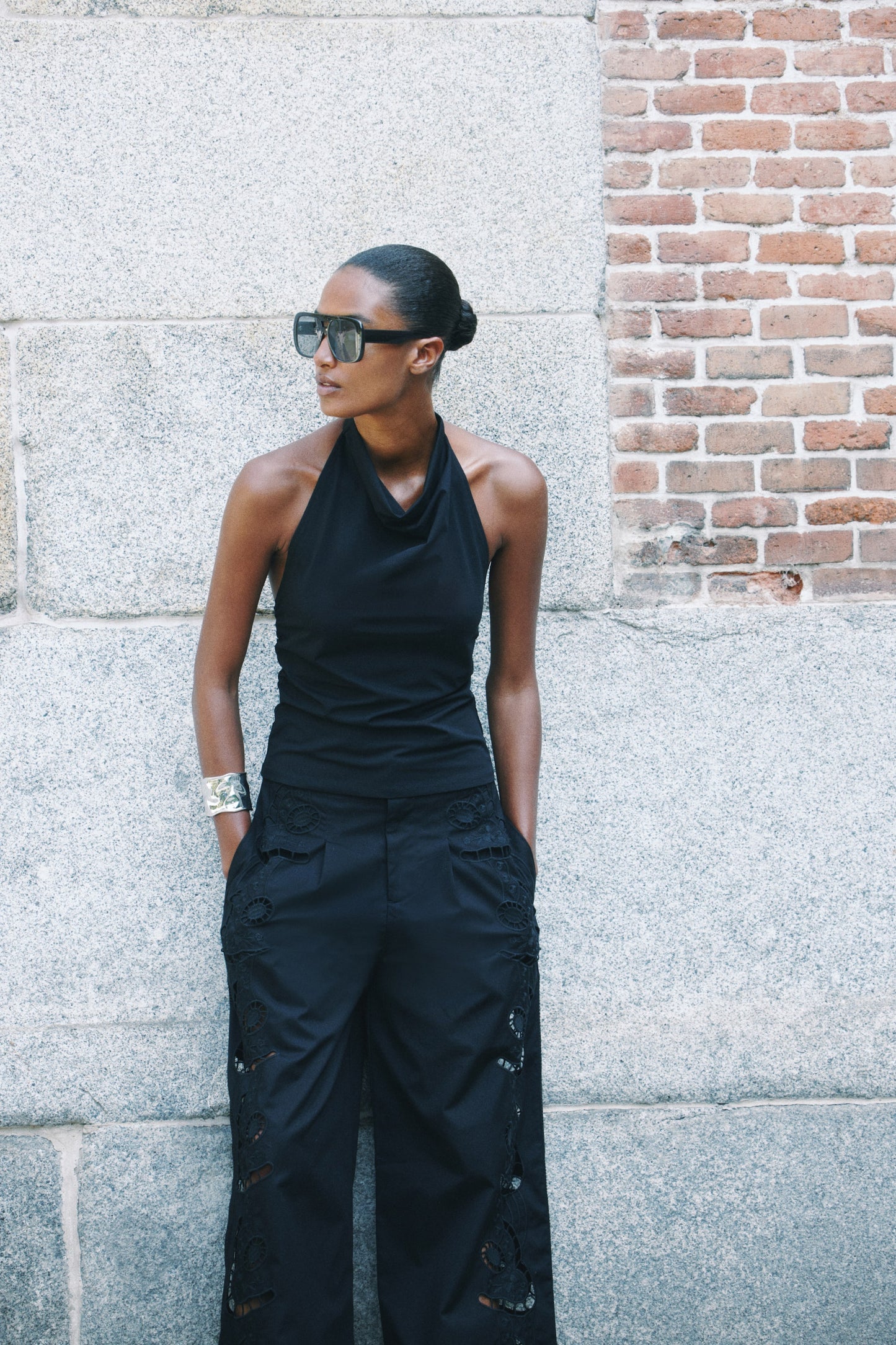 Broderie anglaise trousers