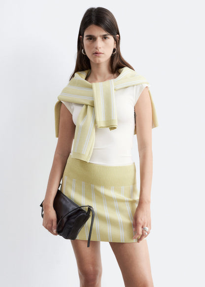 Shimmer Knit Mini Skirt