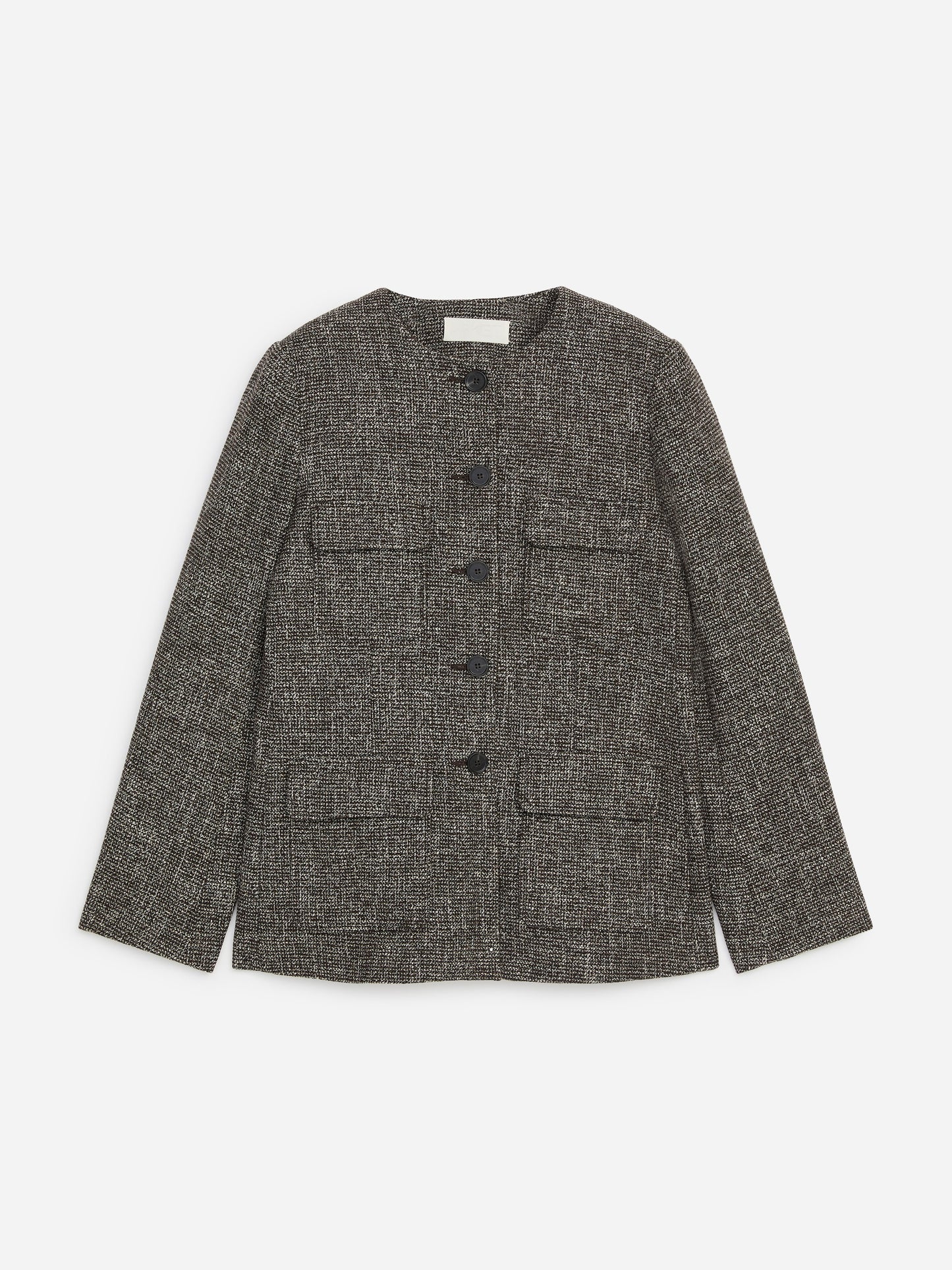 Wool-Cotton Blend Utility Jacket