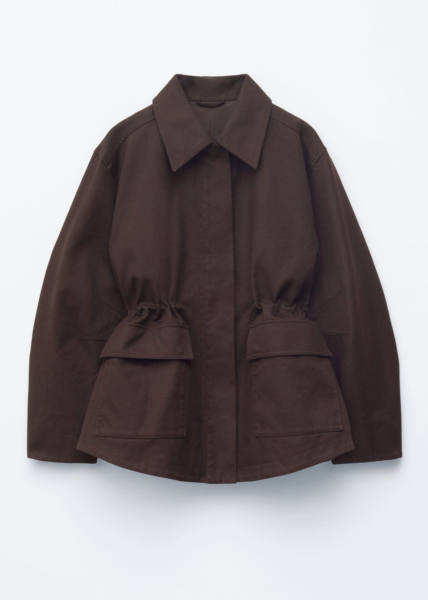 Oversized Drawstring Utility Jacket