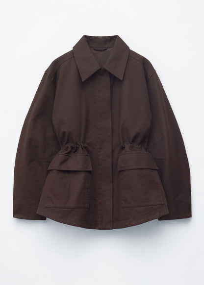 Oversized Drawstring Utility Jacket