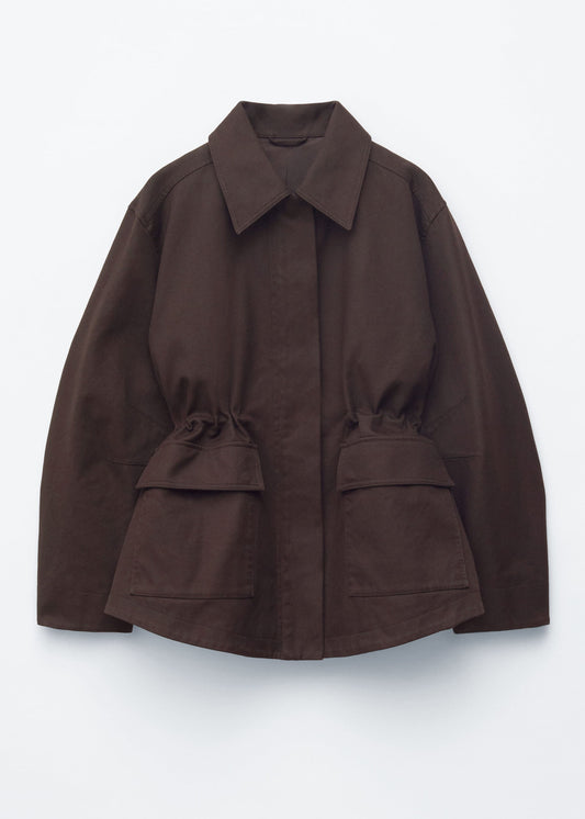 Oversized Drawstring Utility Jacket