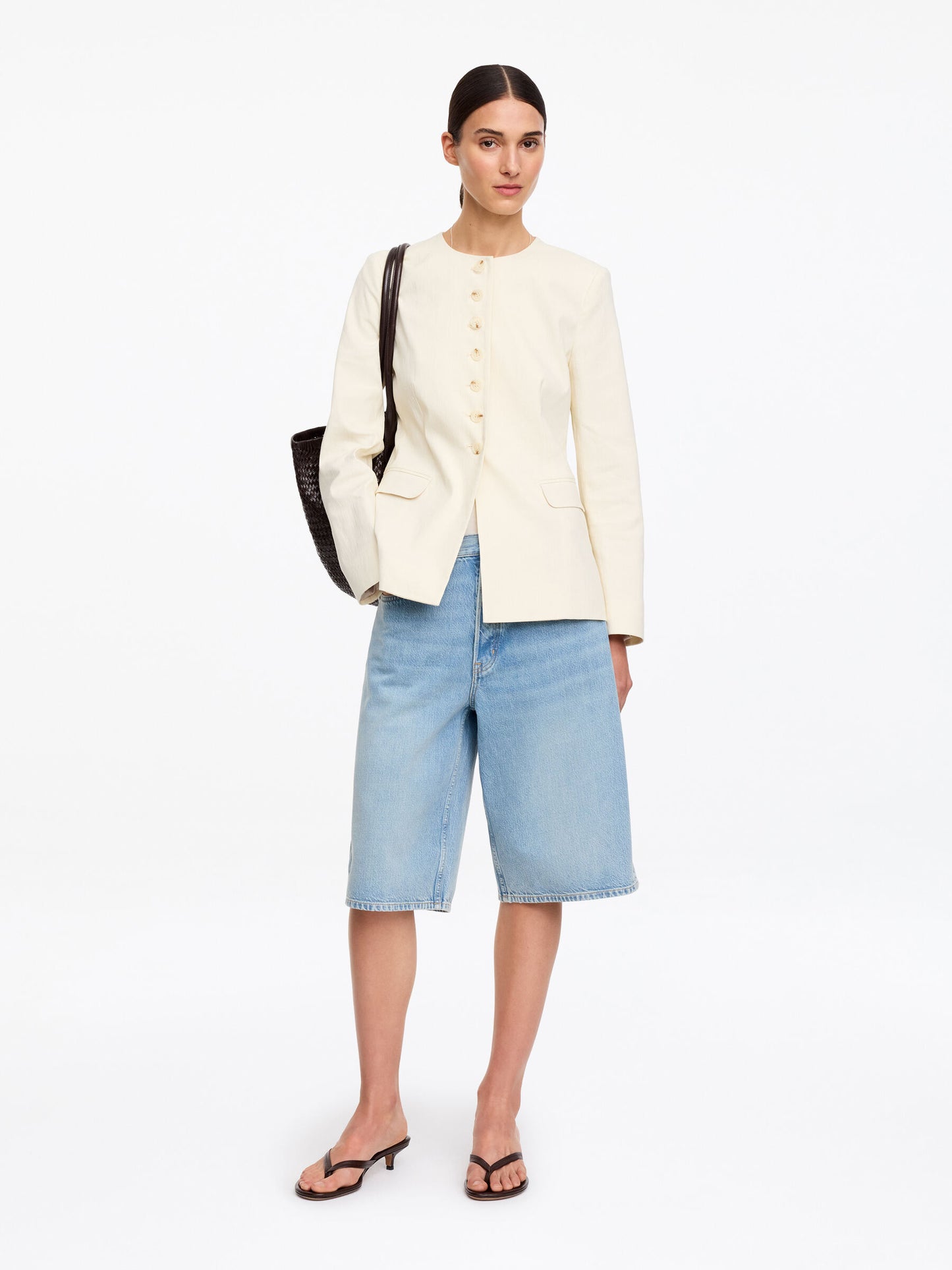 Long Denim Shorts