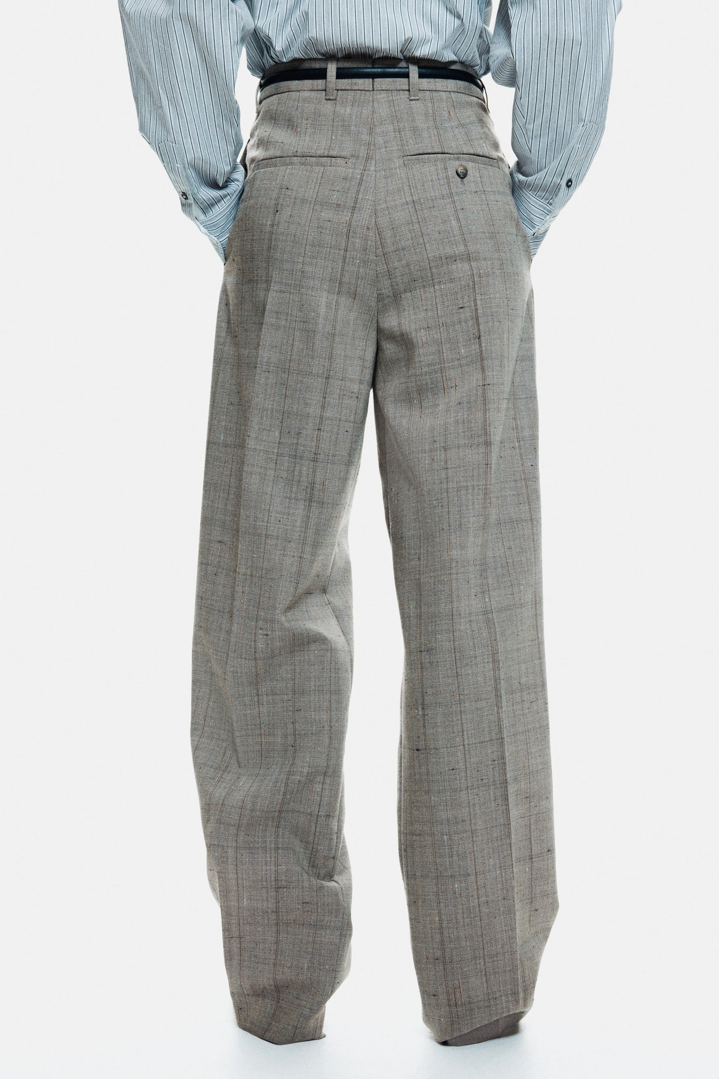 Tailored wool-blend trousers