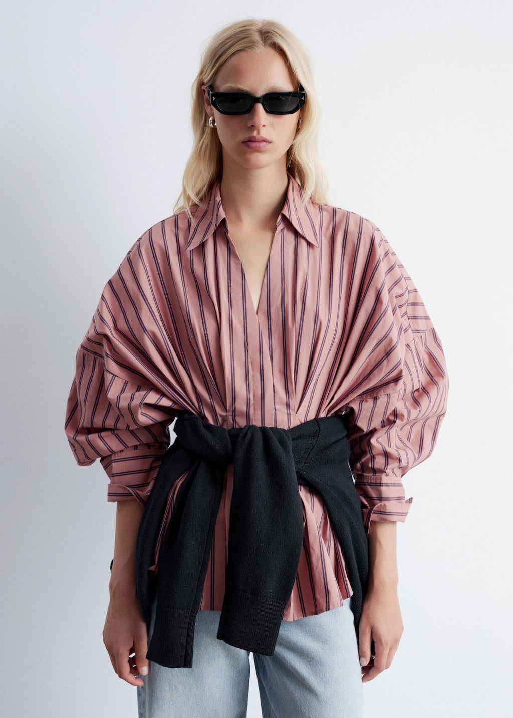 Fitted-Waist Cotton Shirt