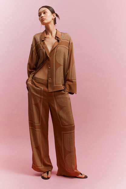 Oversized twill shirt