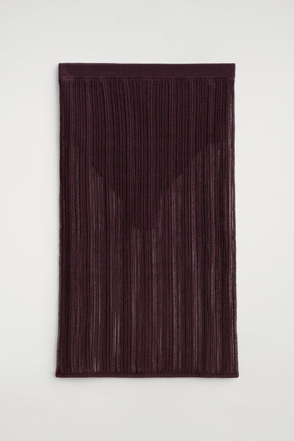 Sheer Lace-Knit Skirt