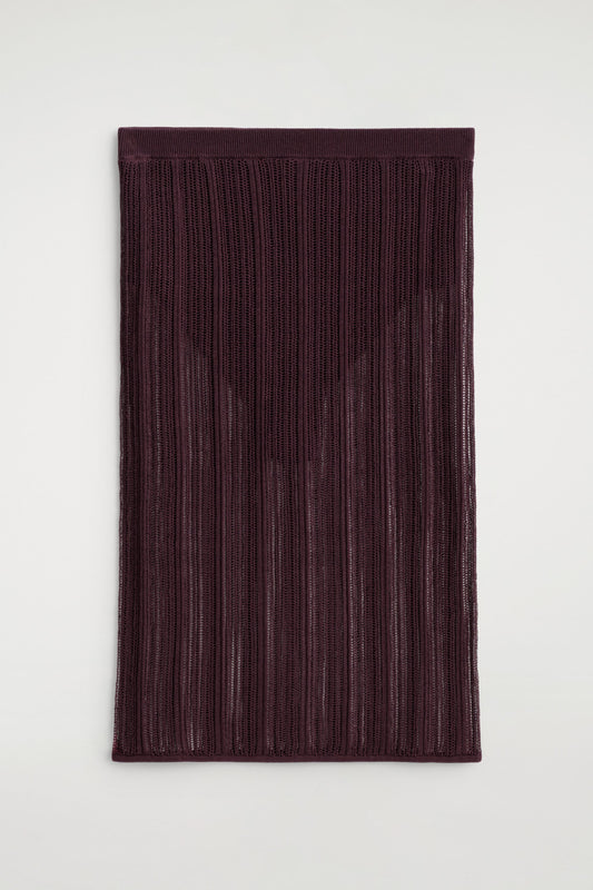 Sheer Lace-Knit Skirt