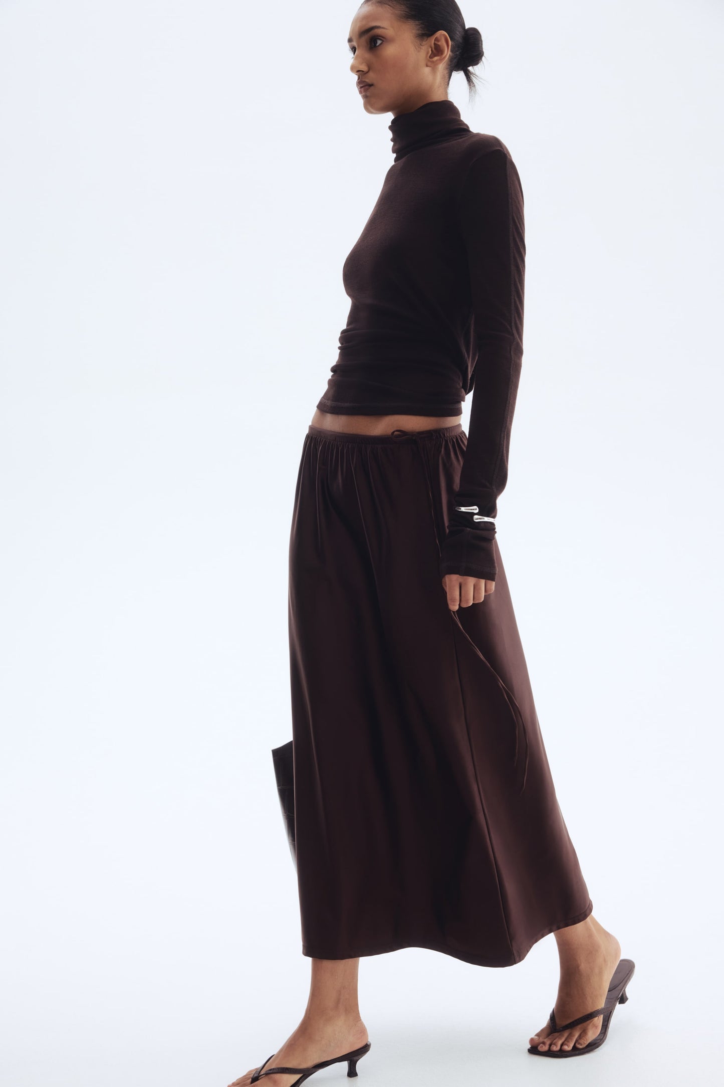 Drawstring-detail skirt