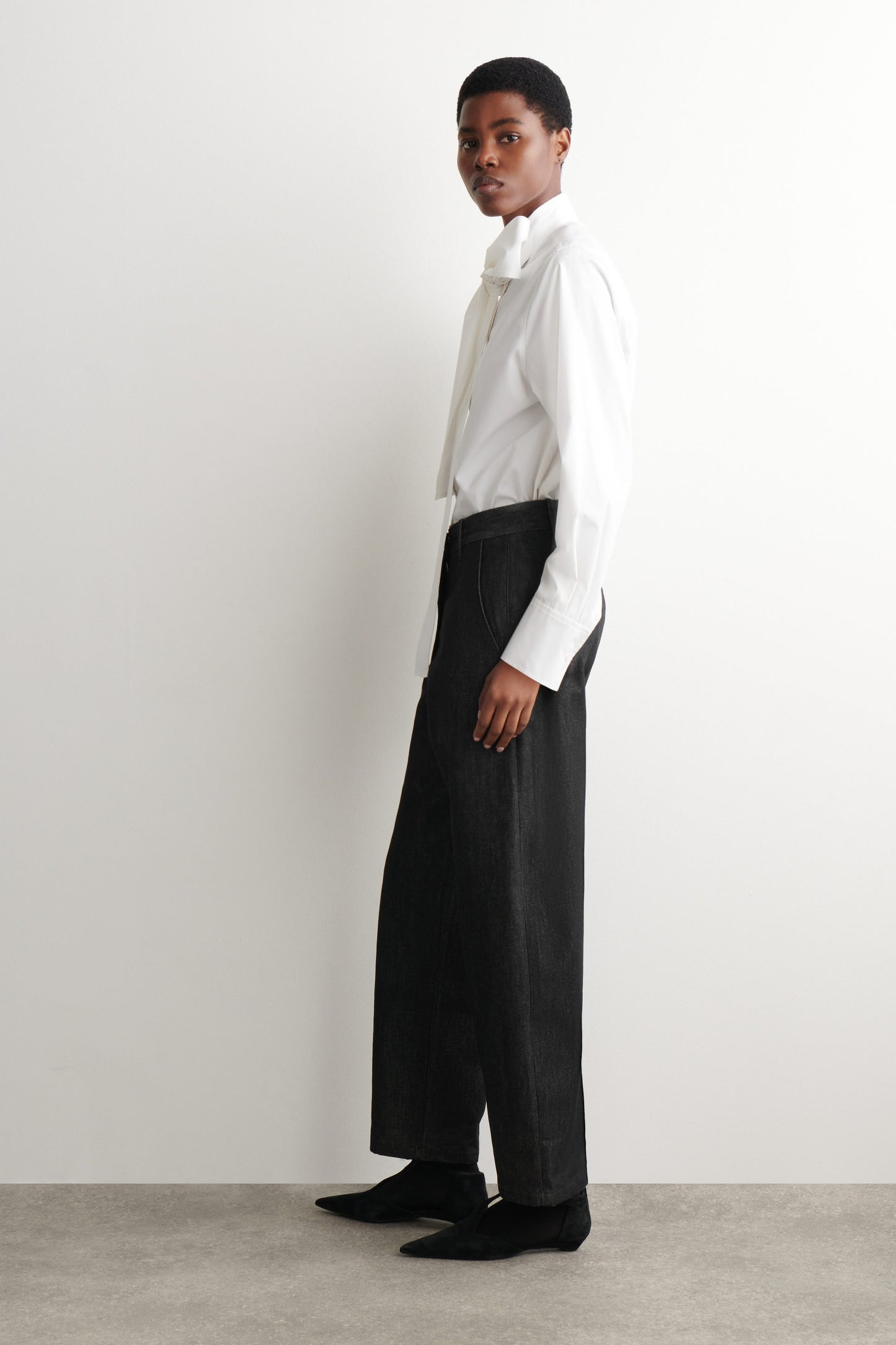 Bow-Detail Cotton Blouse