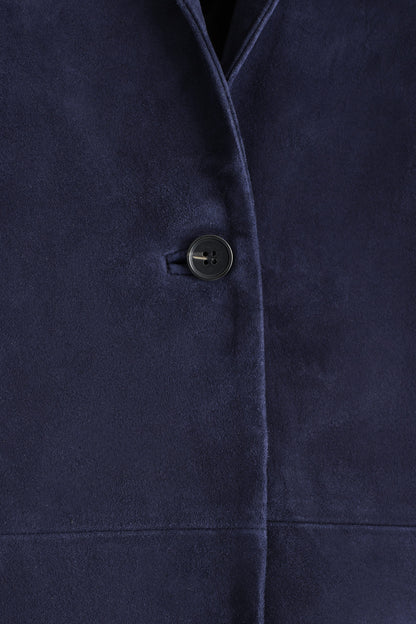 Suede Single-Breasted Blazer