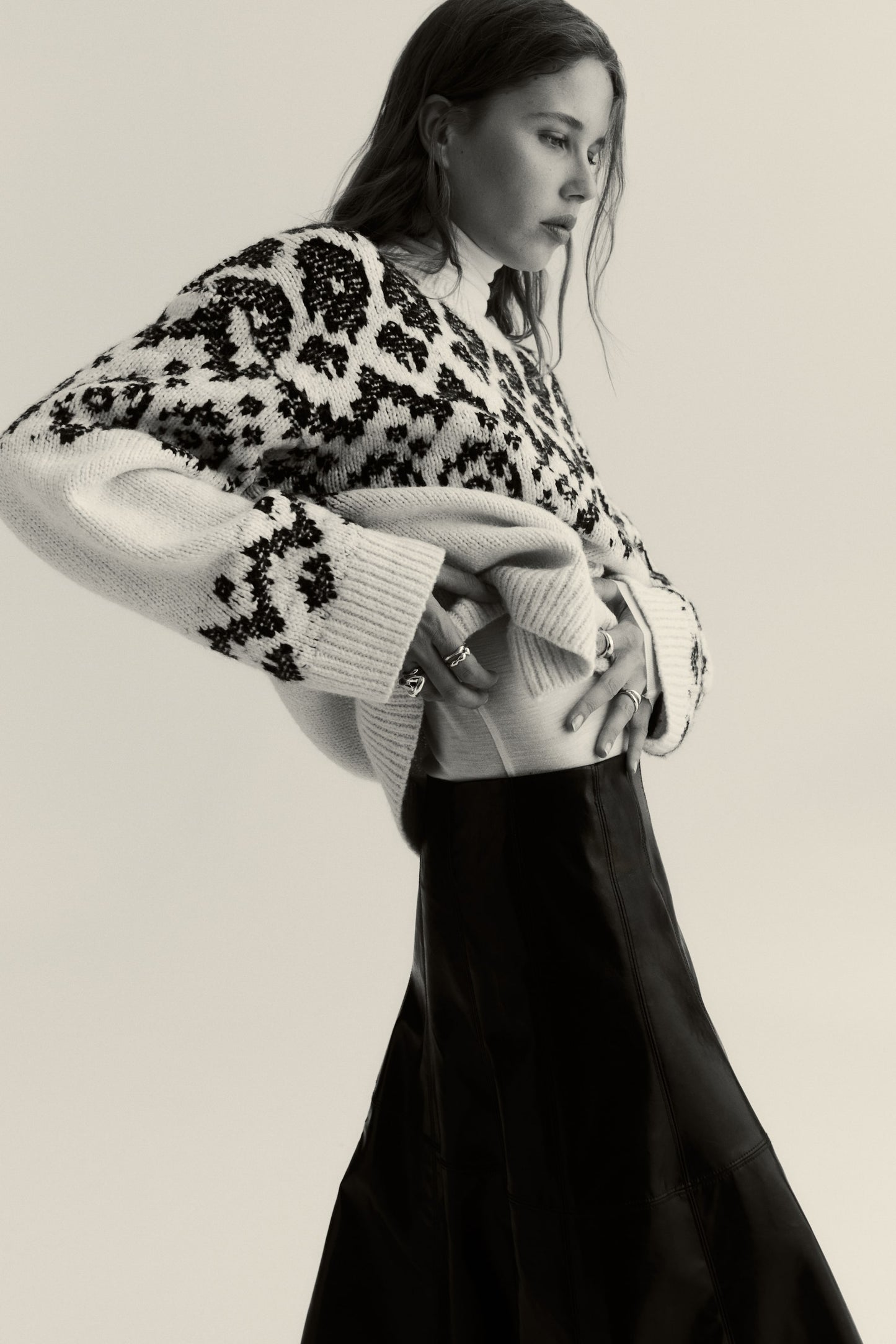 Jacquard-knit jumper