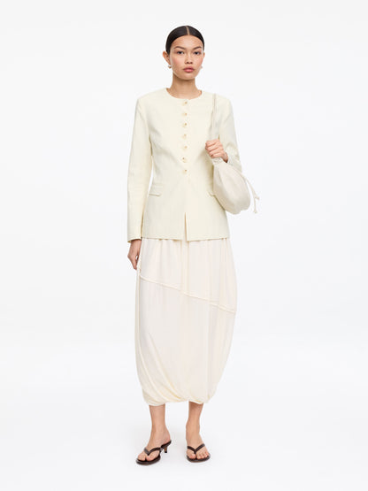 Linen-Blend Blazer