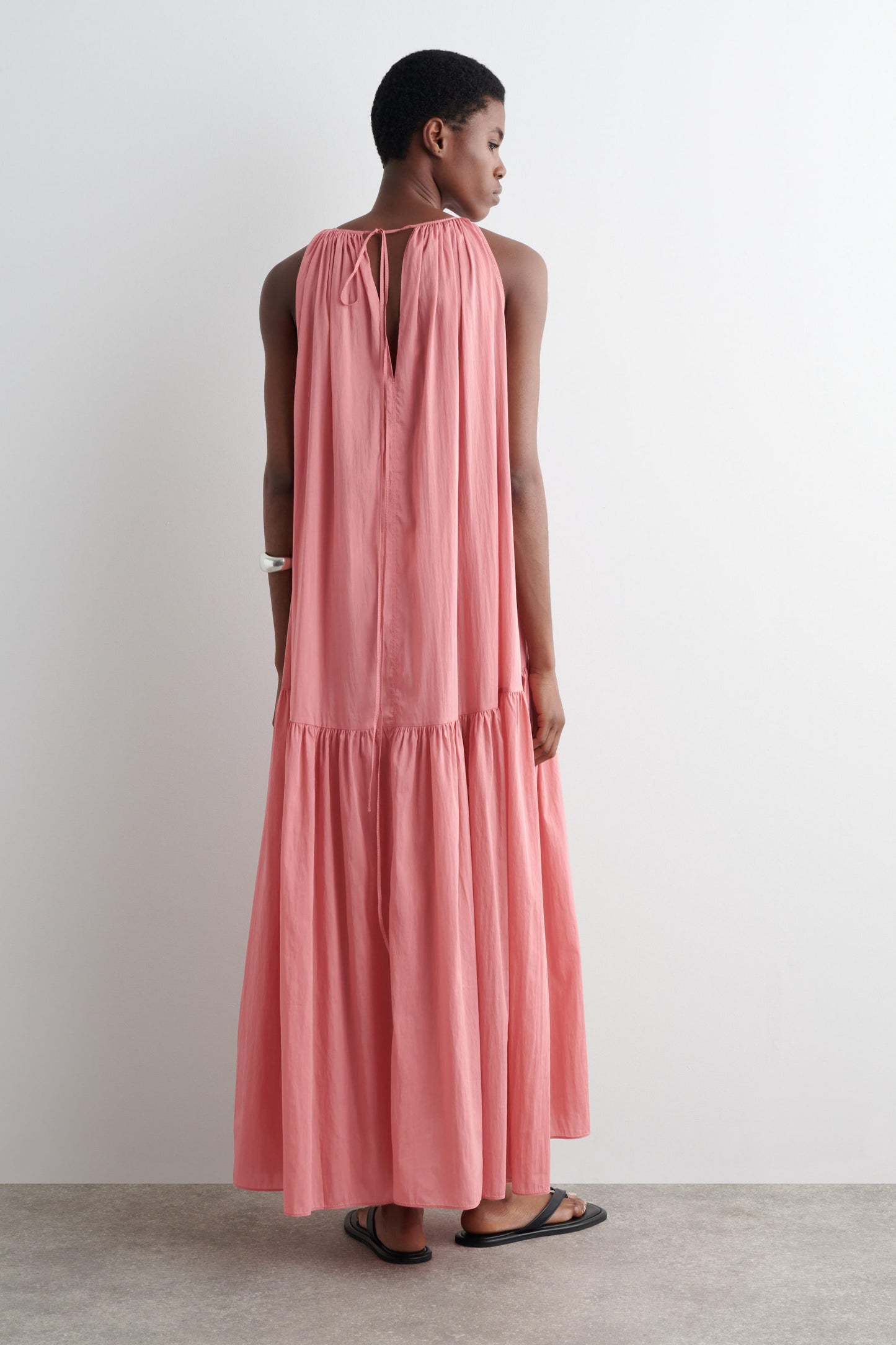 Gathered Halterneck Maxi Dress