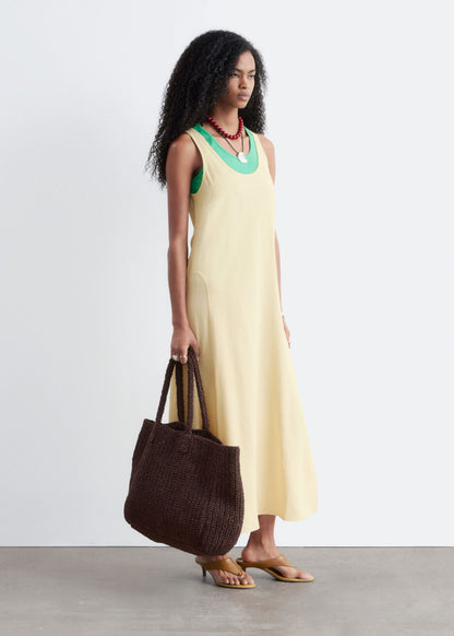Scoop-Neck Midi Dress