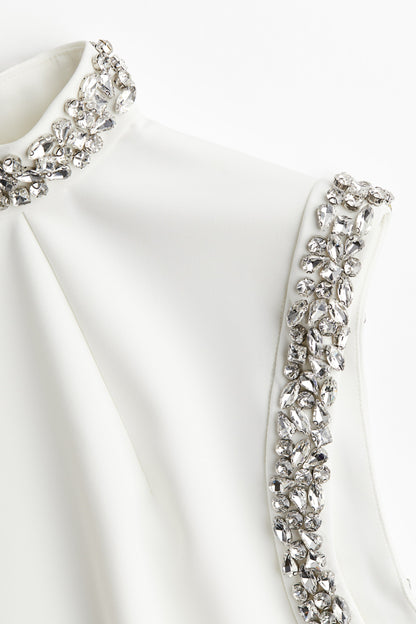 Rhinestone-embellished mini dress