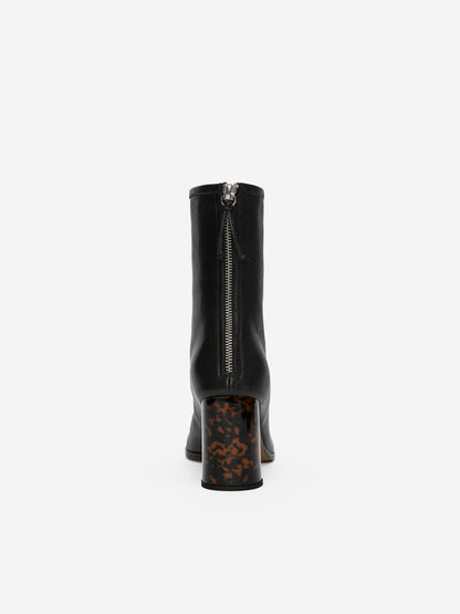 Tortoise-Heel Sock Boots