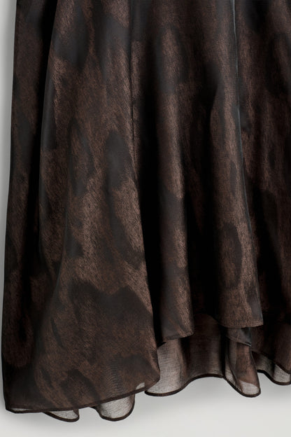 Jacquard handkerchief midi skirt