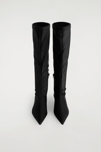 Pointed Scuba Knee Sock Boots