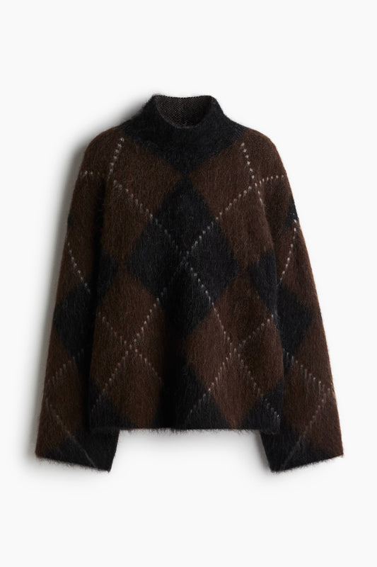 Mohair-blend turtleneck jumper