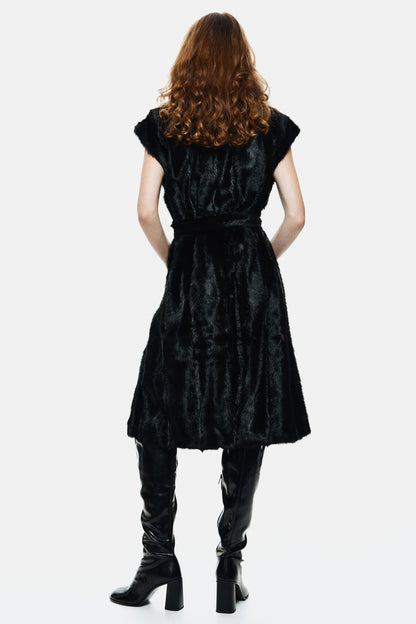 Long tie-belt gilet