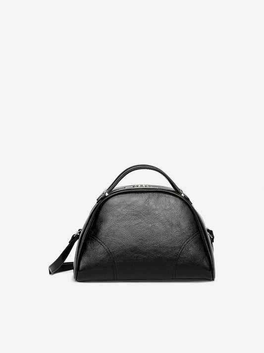 Lacquered Leather Crossbody Bag