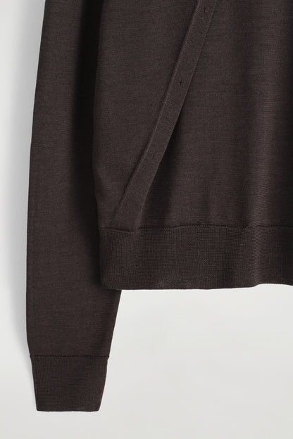 Layered Merino Wool Cardigan