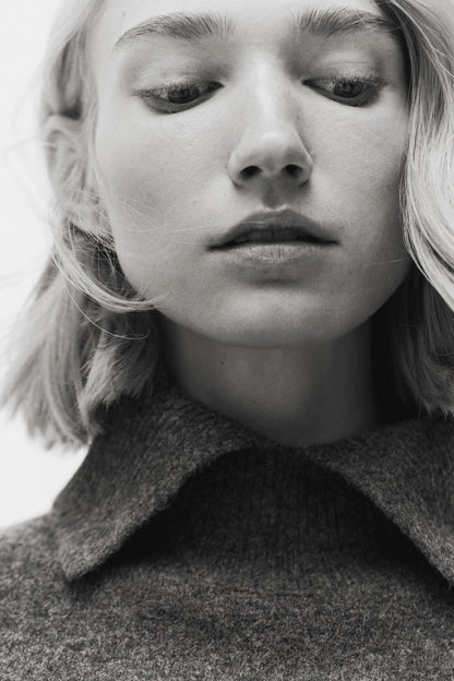 Polo-neck jumper