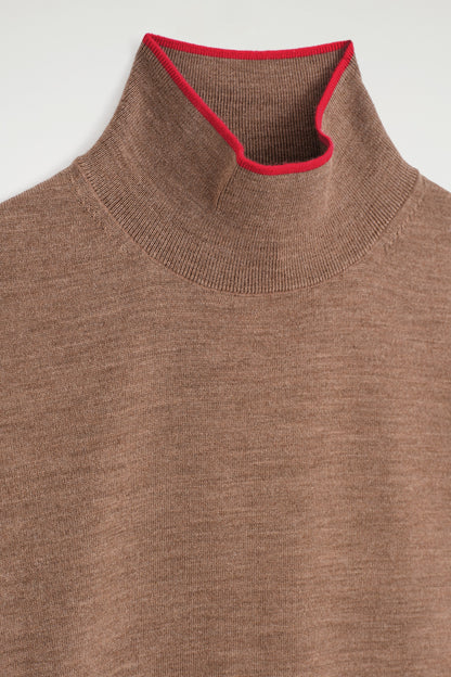 Merino Wool High-Neck Top