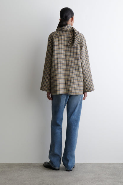 Double-Faced Wool Scarf Jacket