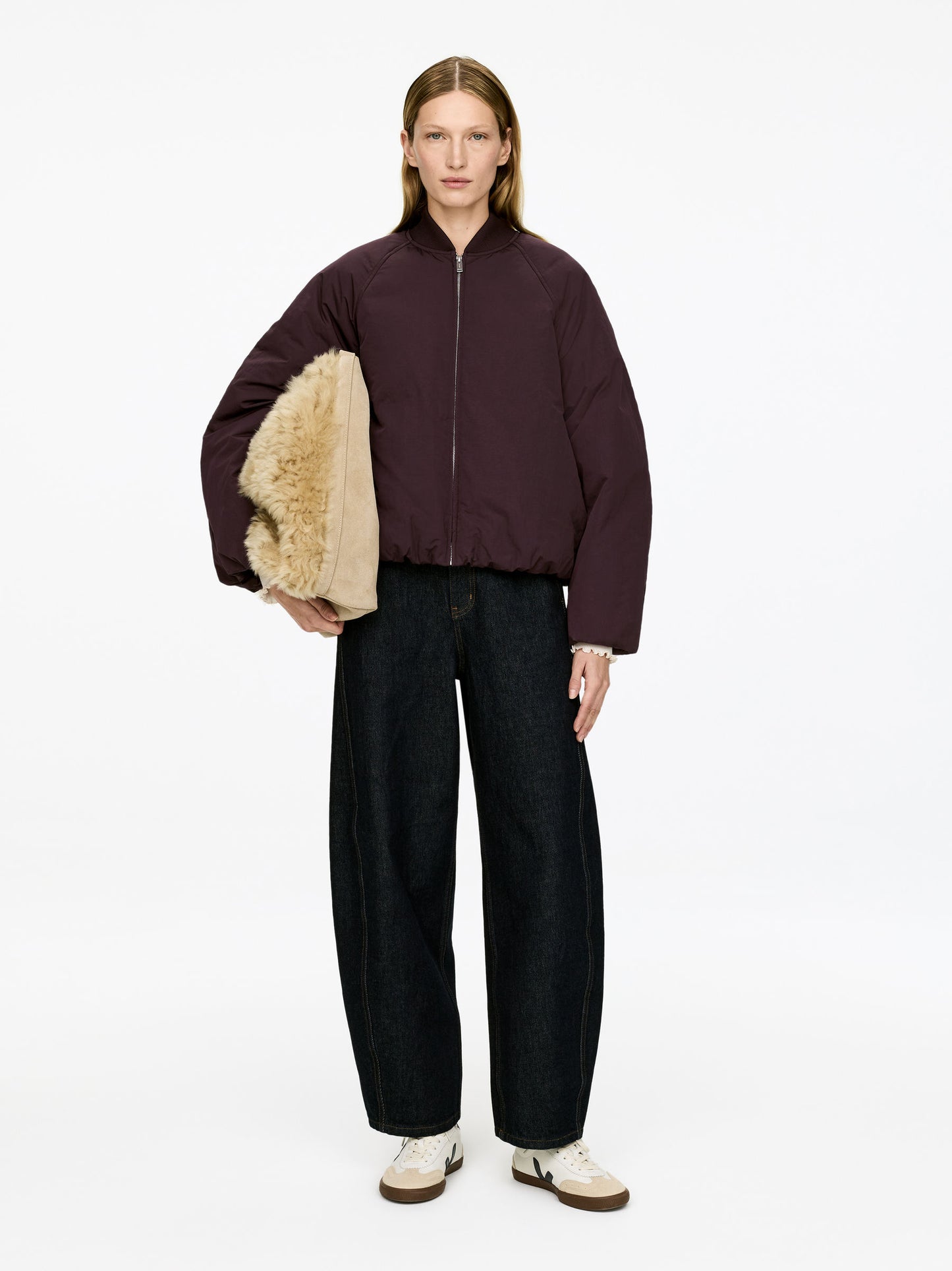 Upcycled Down Cropped Jacket