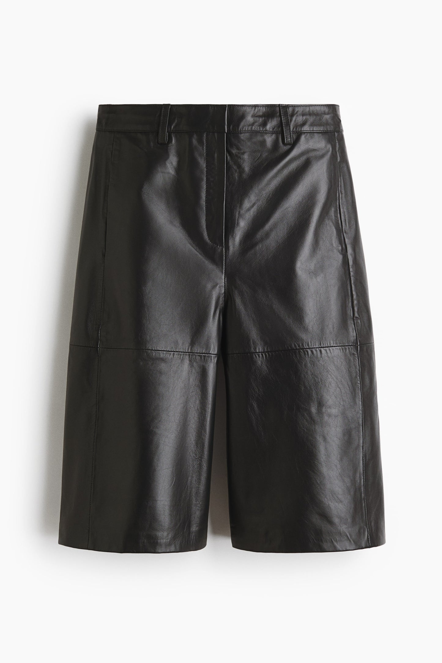 Leather Bermuda shorts