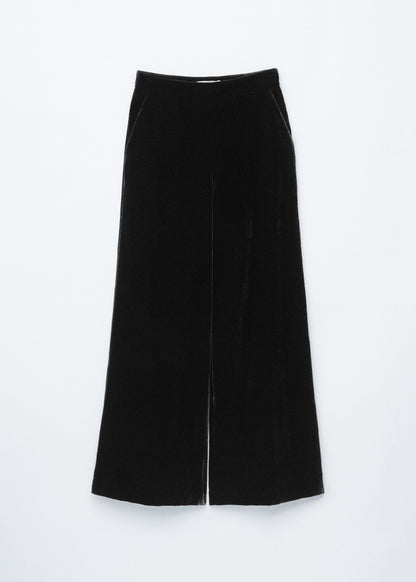Wide-Leg Velvet Trousers