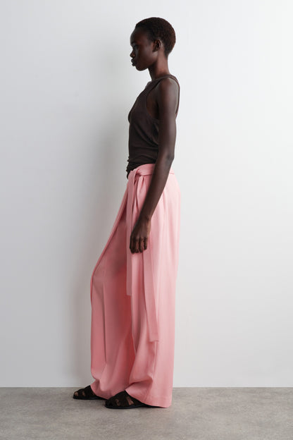 Fluid Wrap-Front Trousers