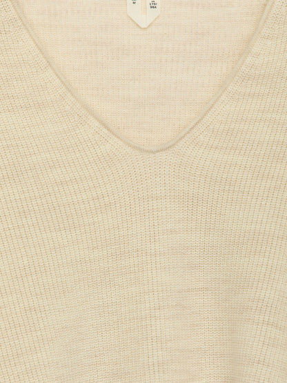 Wool-Cotton V-Neck Jumper