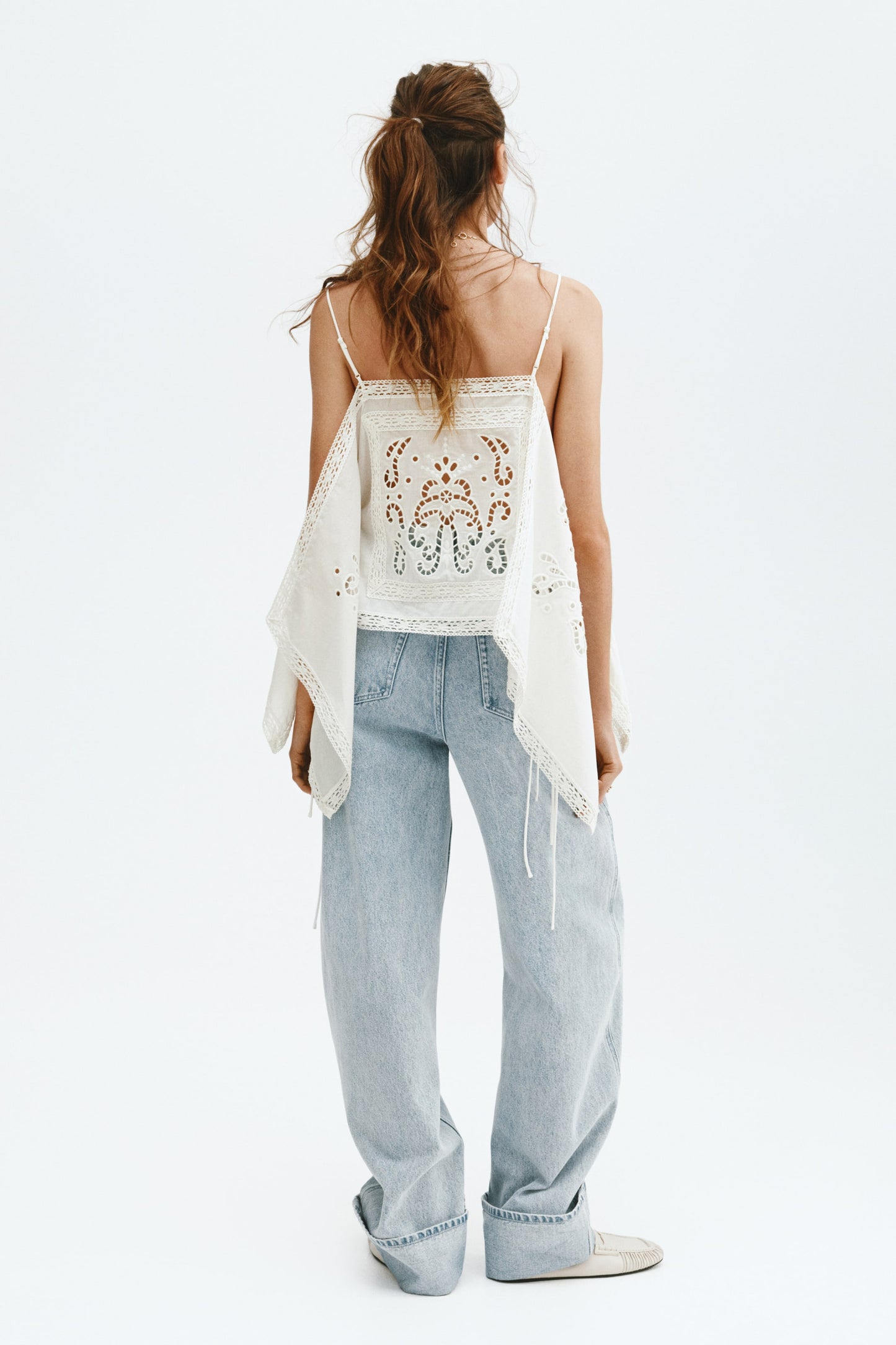 Broderie anglaise strappy top