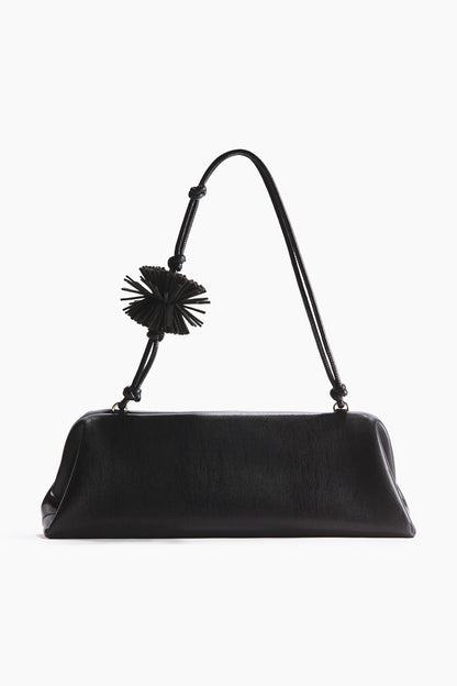 Pompom-detail shoulder bag