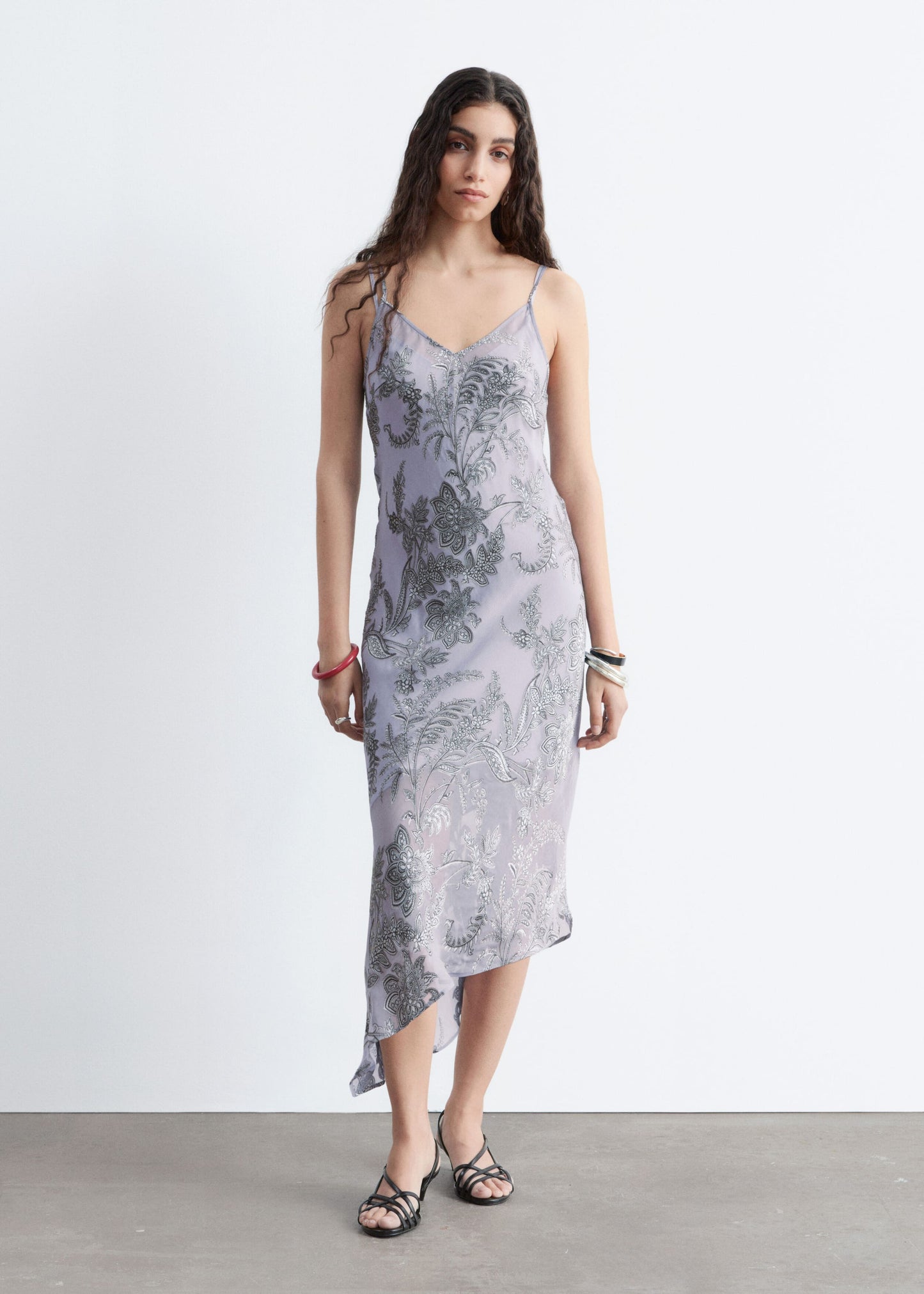 Floral Strap Midi Dress