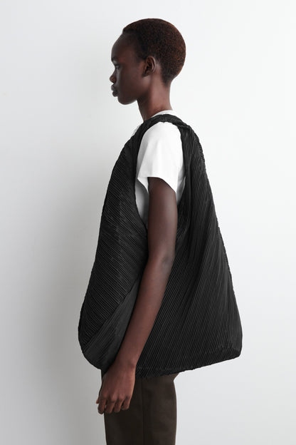 Sculptural  Plissé Shoulder Bag