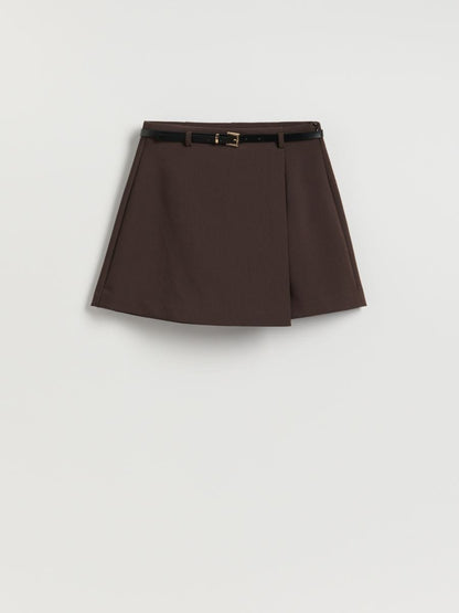 Skort with belt