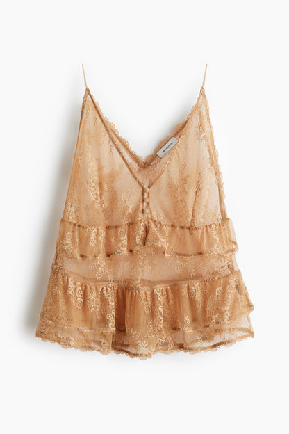 Lace strappy top