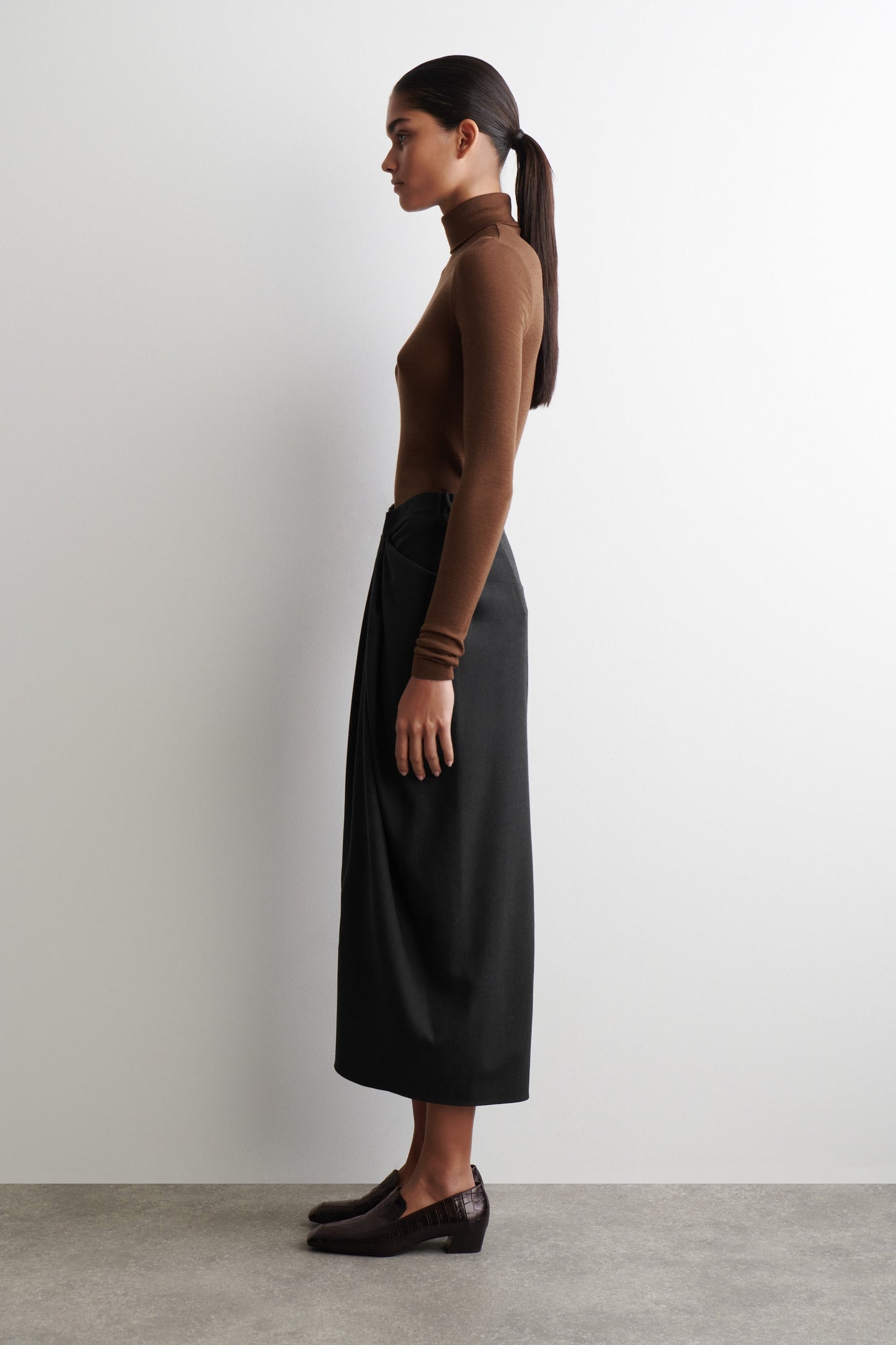 Merino Wool High-Neck Top