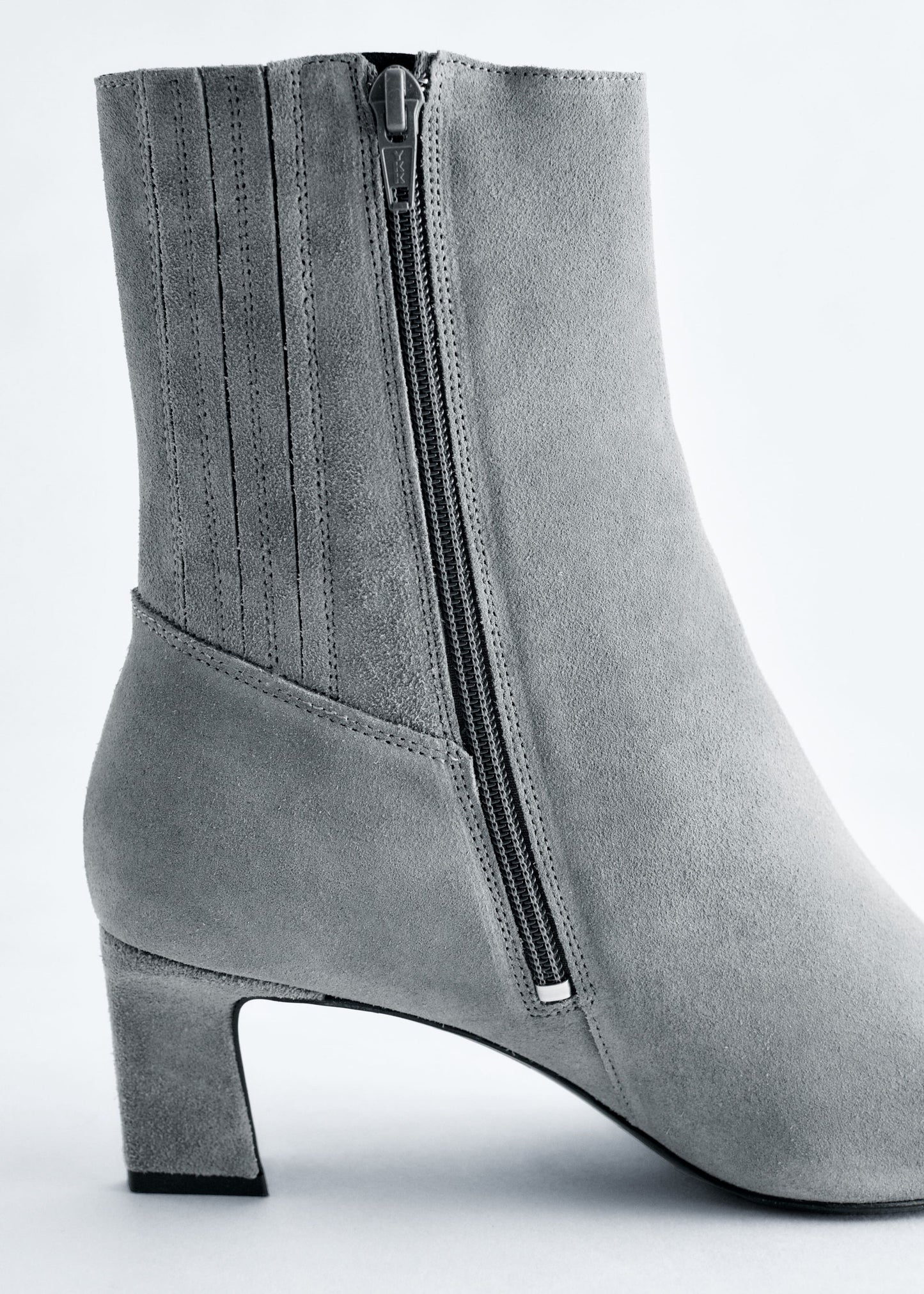 Kitten Heel Suede Ankle Boots