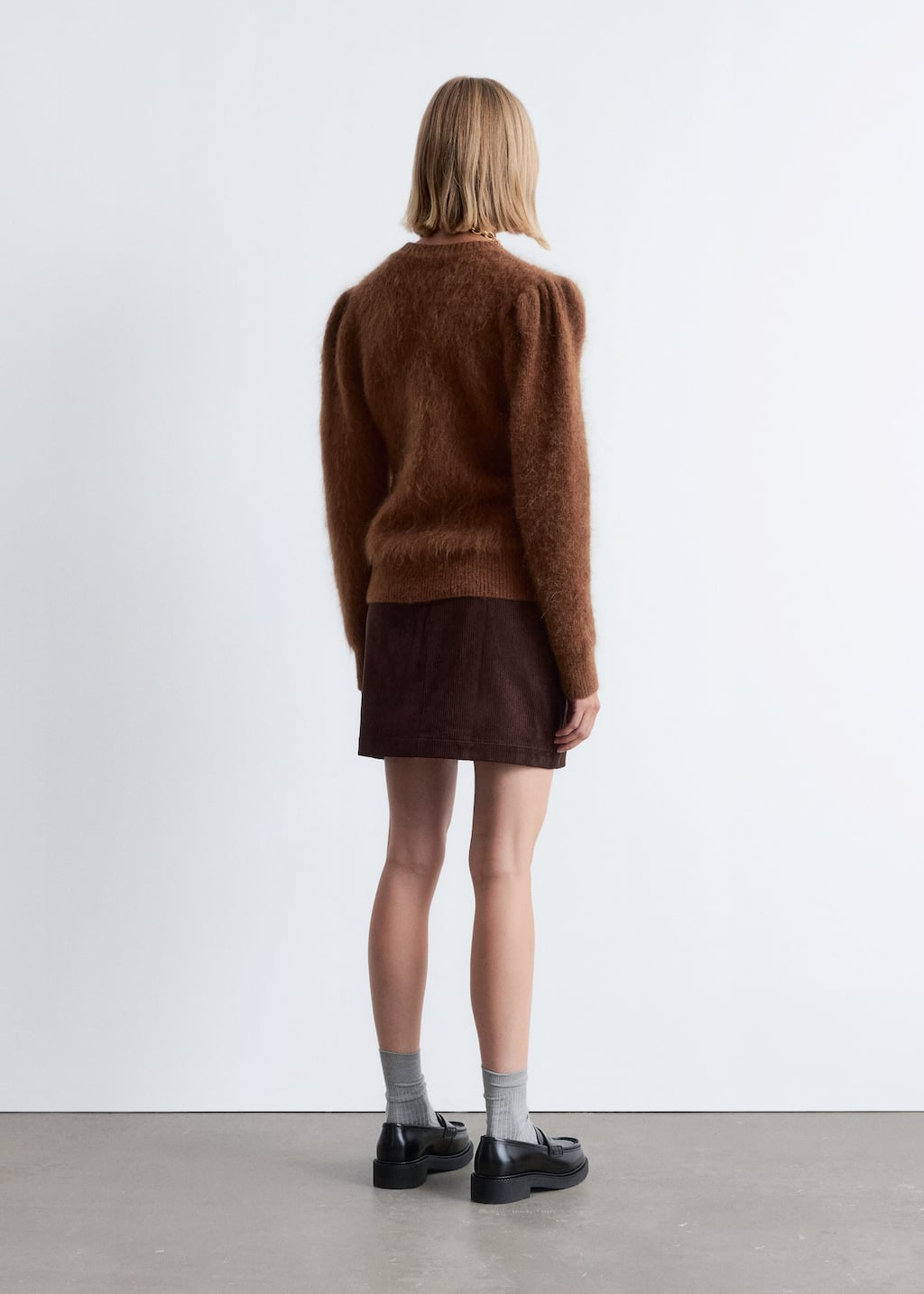 Mohair-Blend Puff-Sleeve Jumper