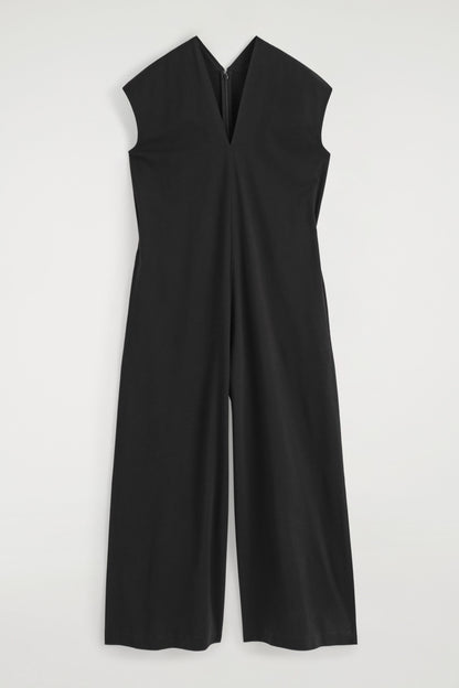 V-Neck Jersey Jumpsuit