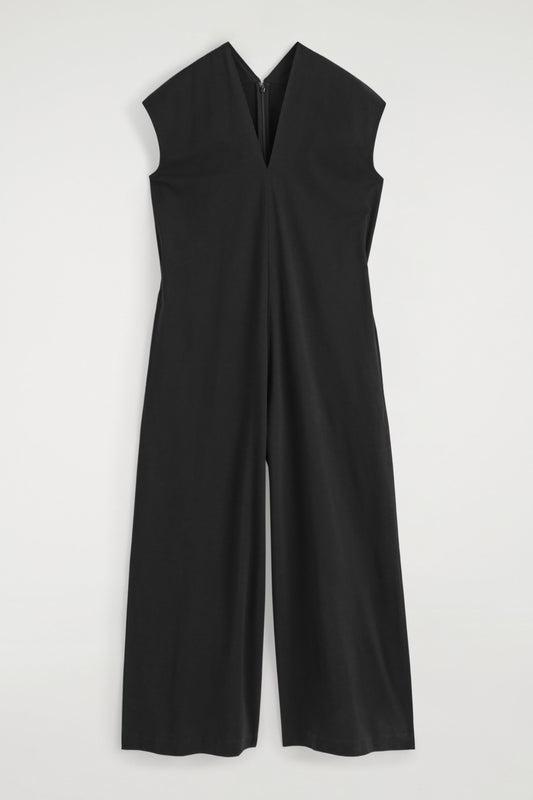 V-Neck Jersey Jumpsuit