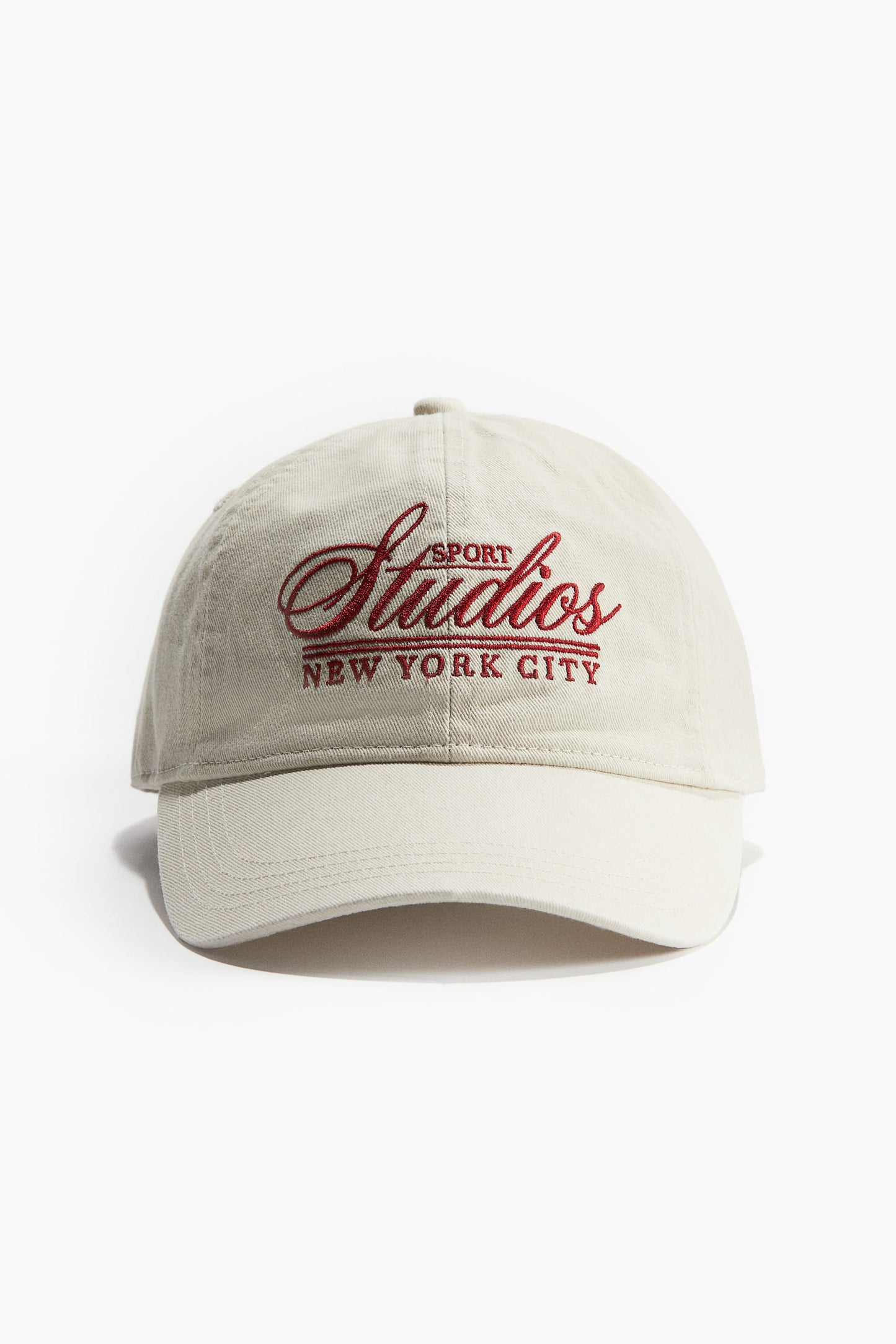 Embroidered-motif twill cap