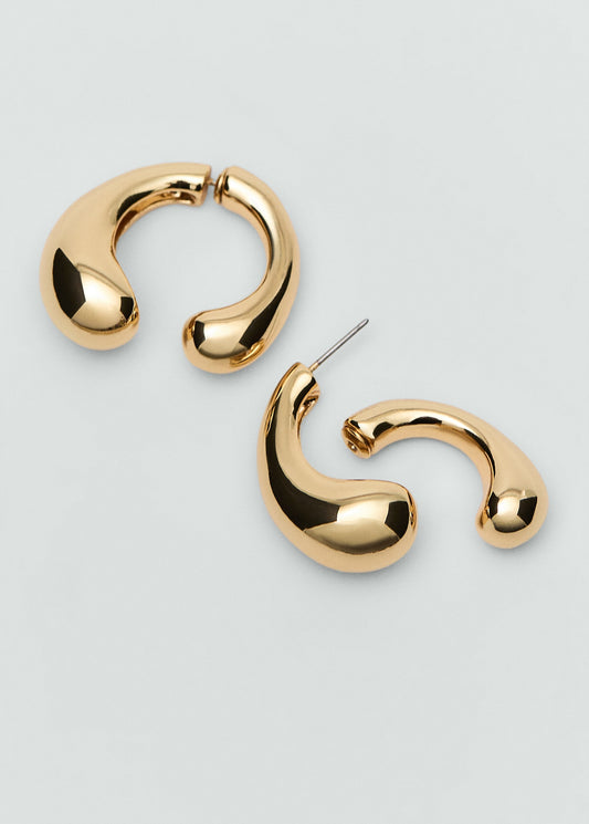 Detachable semi-hoop earring