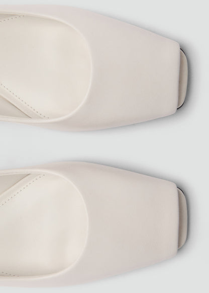 Open-toe leather shoes -