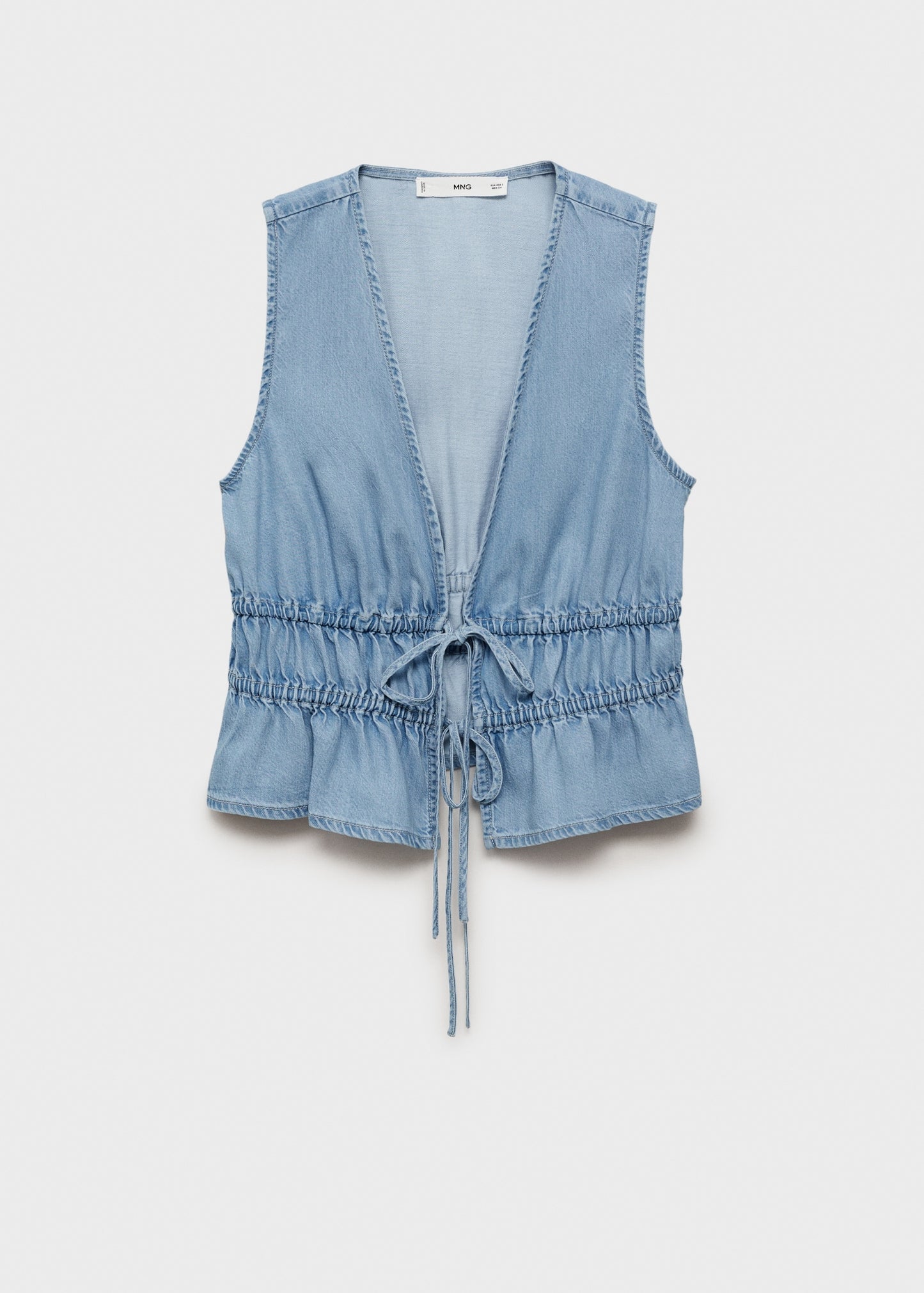 Lyocell top with tie closure
